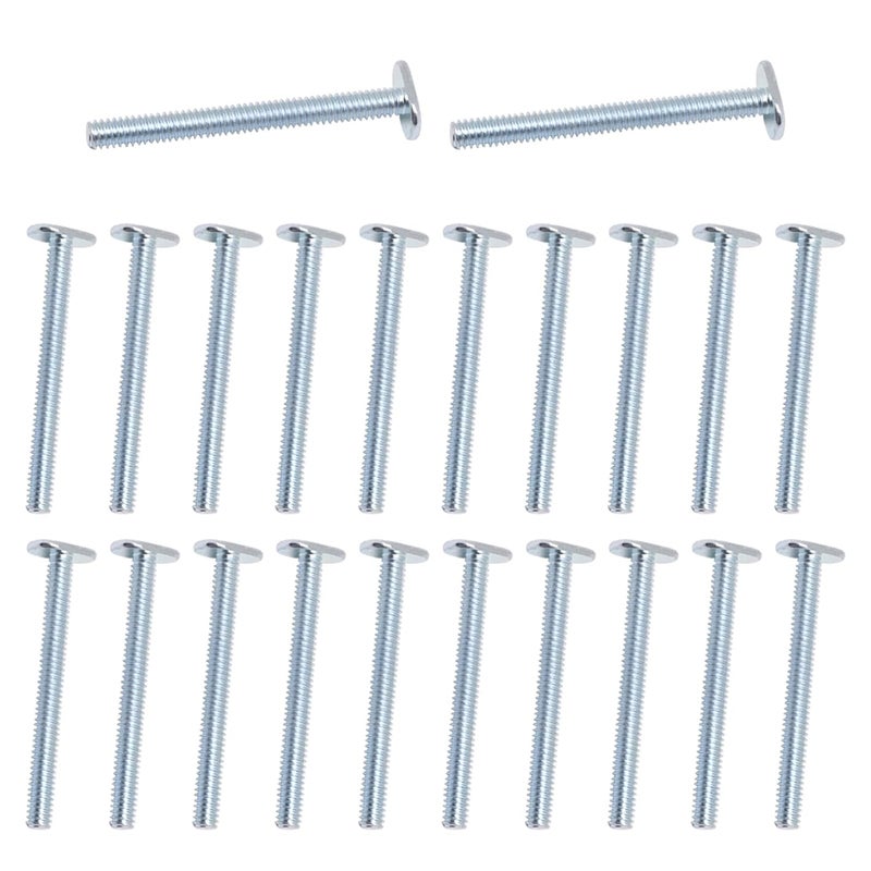 BUXIMN 22pcs 1/4"-20 T Track Bolts for T Track, 2-1/2"Length Universal T-Slot Bolts, T-Thread Bolt for Woodworking - Image 1